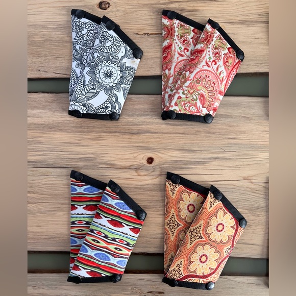 Onesole Set Of 8 Patterned Multicolor Snap On Tops - Picture 2 of 5